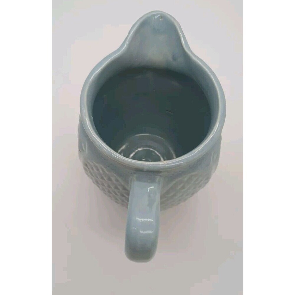 MCM R. R. P. C. Blue Pottery Pineapple Pitcher. Robinson Ransbottom 5" - Picture 4 of 8